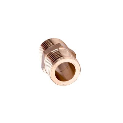 China Suitable for pipe lines connect bronze water connector wholesale gas double nipple for sale