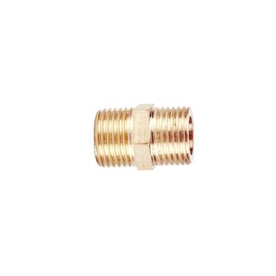 China Suitable for pipe lines connect brass plumbing high quality cheap brass water fitting to reduce nipple equal adapter fitting for sale