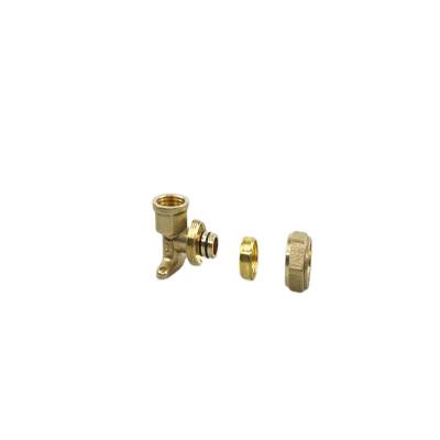 China Brass 16mm 20mm PEX Fitting Manufacturer Seated Female Brass Elbow 1/2inch 3/4inch PEX Elbow Reducer for sale