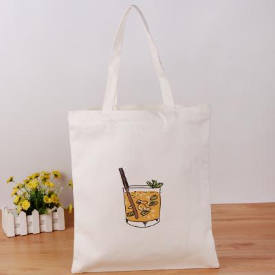 China Raymons Eco Friendly Promotional Custom Logo Printed Tote Shopping Cotton Canvas Handled Bag C001 for sale