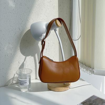 China 2022 Women For Simple Design PORTABLE Purse Armpit Shoulder PU Leather Bags On Sale for sale