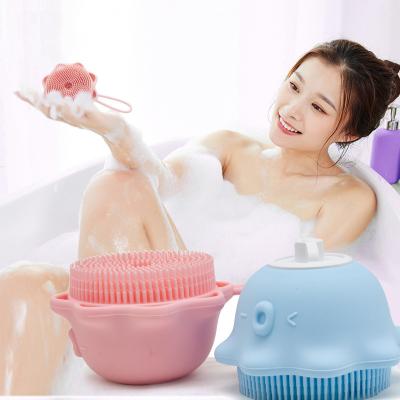 China Hand Viable Popular Soft Body Soft Body Hair Shampoo Scalp Scrubber Baby Brush Silicone Shower Brush Silicone Bath Cleaning Brush for sale