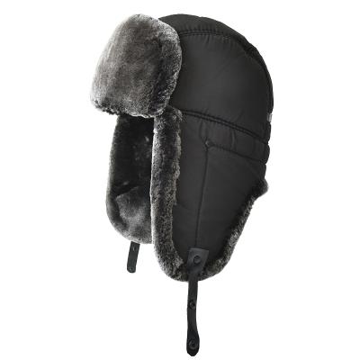 China breathable & Factory Waterproof Trapper Hat For Mens Winter Ushanka Hunting Hat Earflap Faux Fur Custom Warm Bomber Hats Russian Wholesale for sale