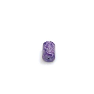 China Natural Wholesale Gemstone Women Party Gift Women D.C.A. Charoite Beads Cylinder Loose Pendant Men's Accessories Accessory For Jewelry Making for sale