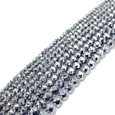 China DIY Jewelry Making Wholesale Terahertz Beads Loose Stone Bracelet Terahertz Faceted Satellite Beads Smooth Stone Beads For Jewelry Making for sale