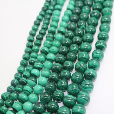 China DIY Jewelry Making Wholesale Natural AA Malachite Big Size Gemstone Loose Beads For Jewelry Making 12mm 14mm 16mm 18mm Malachite Beads for sale