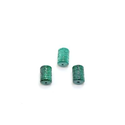 China Natural Wholesale Gemstone Men's Malachite Gift Party Women Loose Cylinder D.C.A. Beads Accessories Accessory Carving Pendant For Jewelry Making for sale