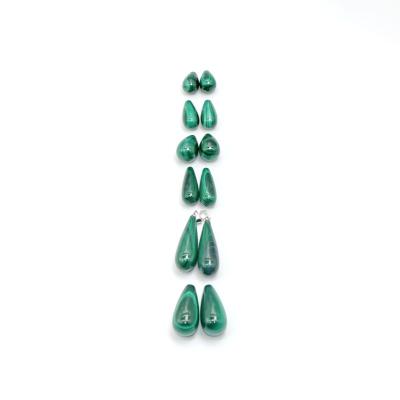 China Wholesale Accessories AAA Women Party Gift Natural Malachite Men's Accessory Gemstone Loose Beads Water Drop Shape Pendant For Jewelry Making for sale