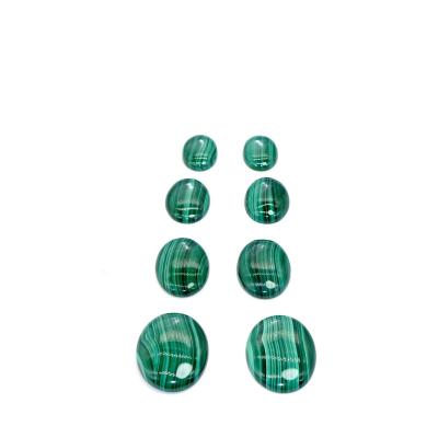 China Fashionable Natural Wholesale AAA Grade Rare Malachite Oval Cut Loose Malachite Gemstone For Jewelry Making for sale