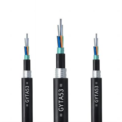 China Underground Fibre Optical Direct Buried Cable Armoured GYTA53 12 24 48 Cores for sale