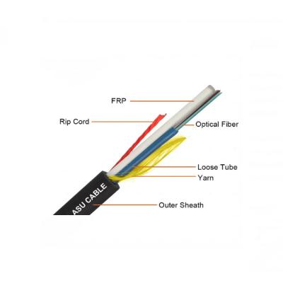 China ASU Fiber Optic Cable Self Supporting Aerial Cable 6 cores 8 cores 12 cores With PE Inner Sheath for sale