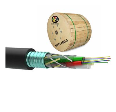 China Duct Optical Cable GYTS 72 Cores Pipeline Armored Outdoor Fiber Cables for sale