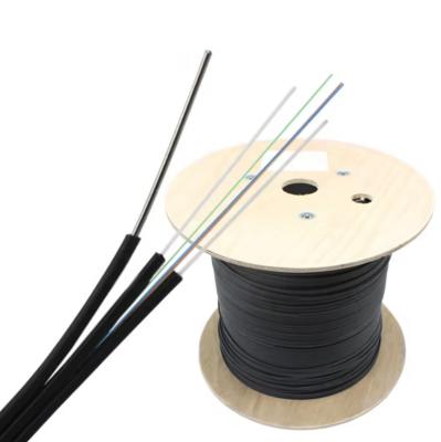 China FTTH Outdoor Drop Cable 2 Core 3 Slings 3 Steel Wire GJYXCH Te koop