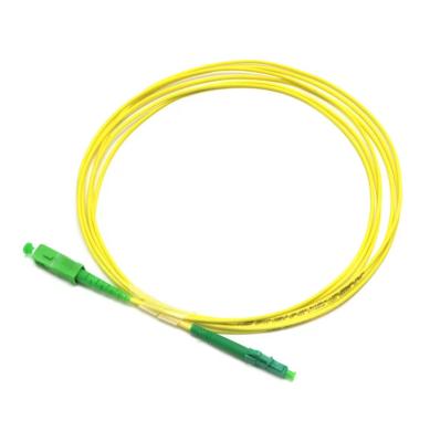 China LSZH Ftth Products Fiber Patch Cord SC APC To LC APC Single Mode 3.0mm Yellow 3M for sale