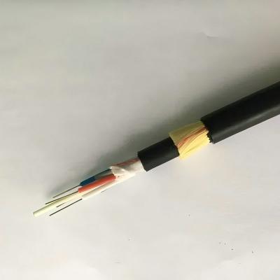 China ADSS-kabel 24F optische vezels, dubbel jasje PE, alle dielektrische zelfdragende antenne, losse multi-buis, Aramid garen, Te koop