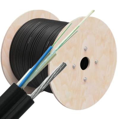 China Aerial Figure 8 Fiber Optic Cable GYTC8S Figure 6 Cores 48 Core Multimode Fiber Optic Cable With Steel for sale