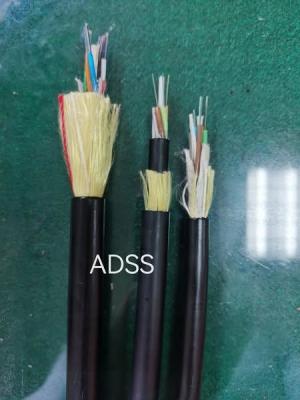 China ADSS Fiber Optic Cable 300M Span All Dielectric Self-Supporting Double Jackets Optical Fiber Cable for sale