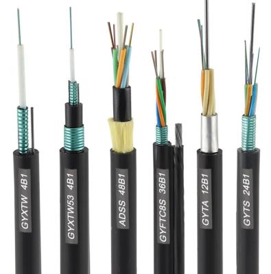 China 24core Outdoor Optical Fiber Cable ADSS Single Mode With Long Span Fiber Optic Cable MINI ADSS 12 24 48 72 96 144 288 Core for sale