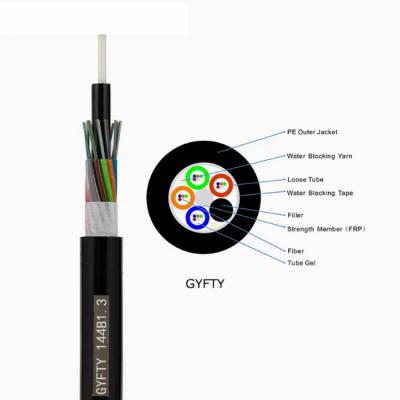 China Duct Cable OEM/ODM 24fo 48fo Fibra Optica Tendido Ducto Aereo Fiber Optic Non-Armored Cable GYFTY for sale