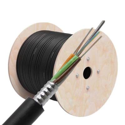 China Cable de conducto de fibra óptica para exteriores GYTS de modo único Tubo suelto fijado 24 48 96 144 núcleo en venta