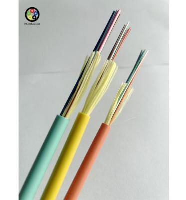 China Indoor Fiber Optic Cable Tight Buffer Fiber Optic Cable GJFJV With 24 Core Indoor Breakout for sale
