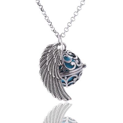 China Aromatherapy Angel Wing Mexican Music Ball Pendant Necklace for Pregnant Women for sale