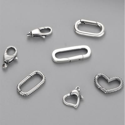 China DIY Classic 925 Sterling Silver Spring Clasp Lobster Buckle Jewelry Accessories for sale