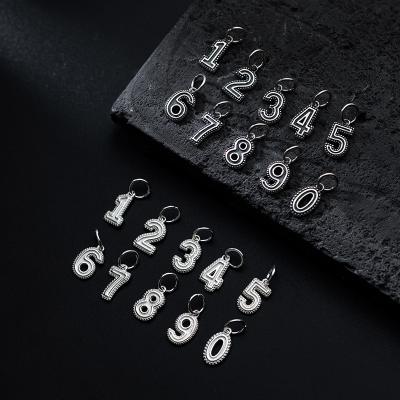 China Delicate DIY Jewelry Accessories 925 Sterling Silver Roman Numbers Pendant DIY for Bracelet Making for sale