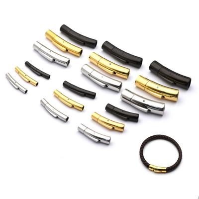 China Factory Wholesale Fashion Magnetic Bayonet Clasp Stainless Steel Lock For Leather Bracelets for sale