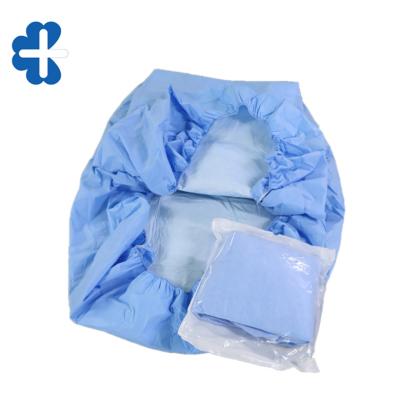 China Hospital Manufacturer Medical Chinese Underpad Elastic Band Bedspread Hospital Seam Breathable Film+Nonwoven Disposable Elastic Bedspread for sale