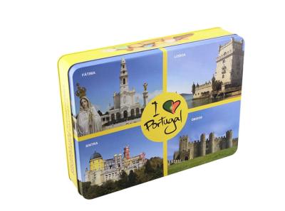 China Tin Lunch Boxes Rectangle Gift Tin Box  Metal Rectangular Tin Box Vintage Tea Tin for sale