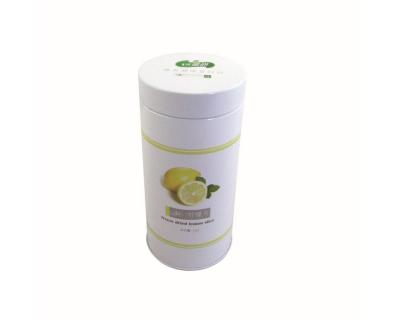 Chine Boîte sèche de bidon de tranche de citron de poudre ronde argentée de Matcha, conteneur de bidon de stockage de poudre de dattes sèches à vendre