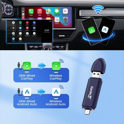 China Mini SE 5 Wired to Wireless Car Play Android Auto 2 In 1 Adapter USB Type C Dongle Ai Box for sale