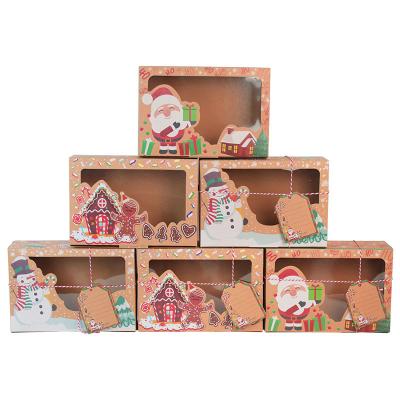 China Biodegradable Christmas Cookie Wrapping Paper Candy Gift Boxes Bags Food Packaging Box Christmas Party Kids Gift Set Box for sale