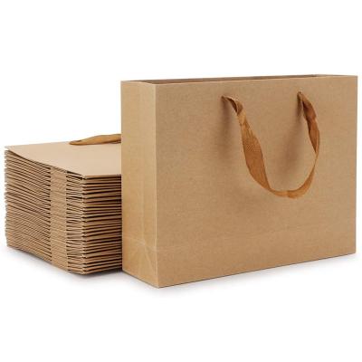 China Custom Logo Paper Bag Recyclable Kraft Paper Shopping Gift With Handle Small Clean Ribbon Baby Bags / Black Cute Marble Cloth Folding Tote for sale