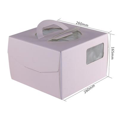 China 10 Inch Cake Box Cake Box Cake Box Transparents Custom Packaging Pink Biodegradable Plastic Cake Box for sale