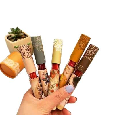 China Recycled colorful lipstick lip balm lip gloss printing tube customized by materials factory with exquisite advertising colors for sale