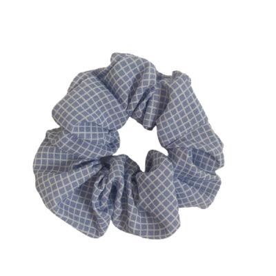 China Popular hairstyle style fashion temperament hair ring Japan and South Korea fabric simple hair band plaid circle large intestine hair ring for sale