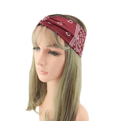 China Fashion Summer Floral Turban Printed Tied Turban Headband Twill Wrap for sale