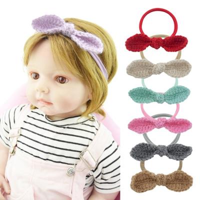 China European and American style soft elastic hair accessories wool knot hair band Bbaby headband for sale