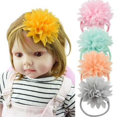 China European and American elastic traceless hair band baby hair lotus nylon style soft headbands for sale