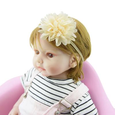 China Hefu Fashion Nylon Baby Turban Headwrap Flower Soft Baby Chiffon Headband for sale