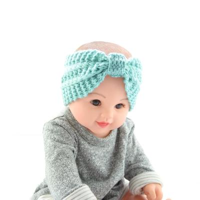 China Hot Autumn And Winter knitting hair accessories bowknot headband European and American style baby soft handmade headwrap baby hair knitting accessories for sale