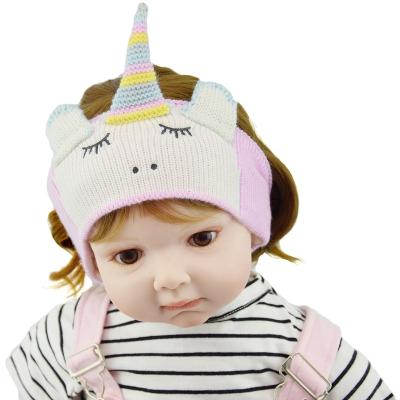 China European and American Style Unicorn Knitted Hair Band Baby Headband Autumn Winter Winter Hair Accessories Soft Infant Toddler Child CIA Unicorn Knitted Hair Band for sale