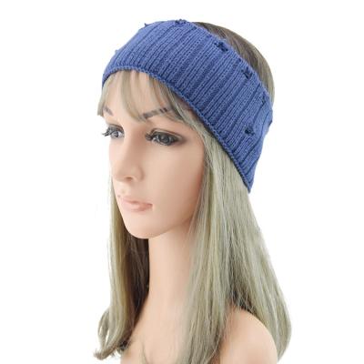 China Fashion Women Woolen Knitted Elastic Winter Warm Headband Sports Yoga Hair Accessories for sale