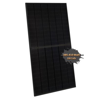 China Solar Power System 400w Photovoltaic 380W All Panel Black Mono Solar Module PV Cell Half Panel Monocrystalline Solar Cells for sale