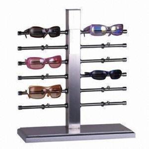 China Silver Spectacle Frame Display Units , Wall Mounted Sunglass Holder For Supermarket for sale