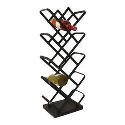 China Funky Liquor Store Metal Wine Storage Rack , Modern Wine Bottle Display Rack for sale