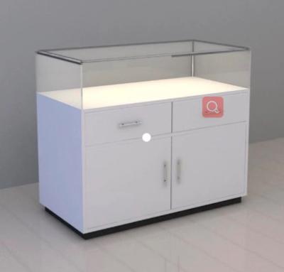 China Gabinete de cristal del escaparate de la decoración de la tienda de joyería con almacenamiento y luces llevadas en venta