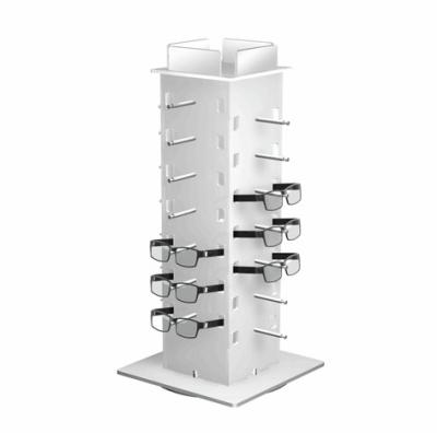 China Modern Counter Top Eyewear Display Rack / Polar White Acrylic Eyewear Display Stands for sale